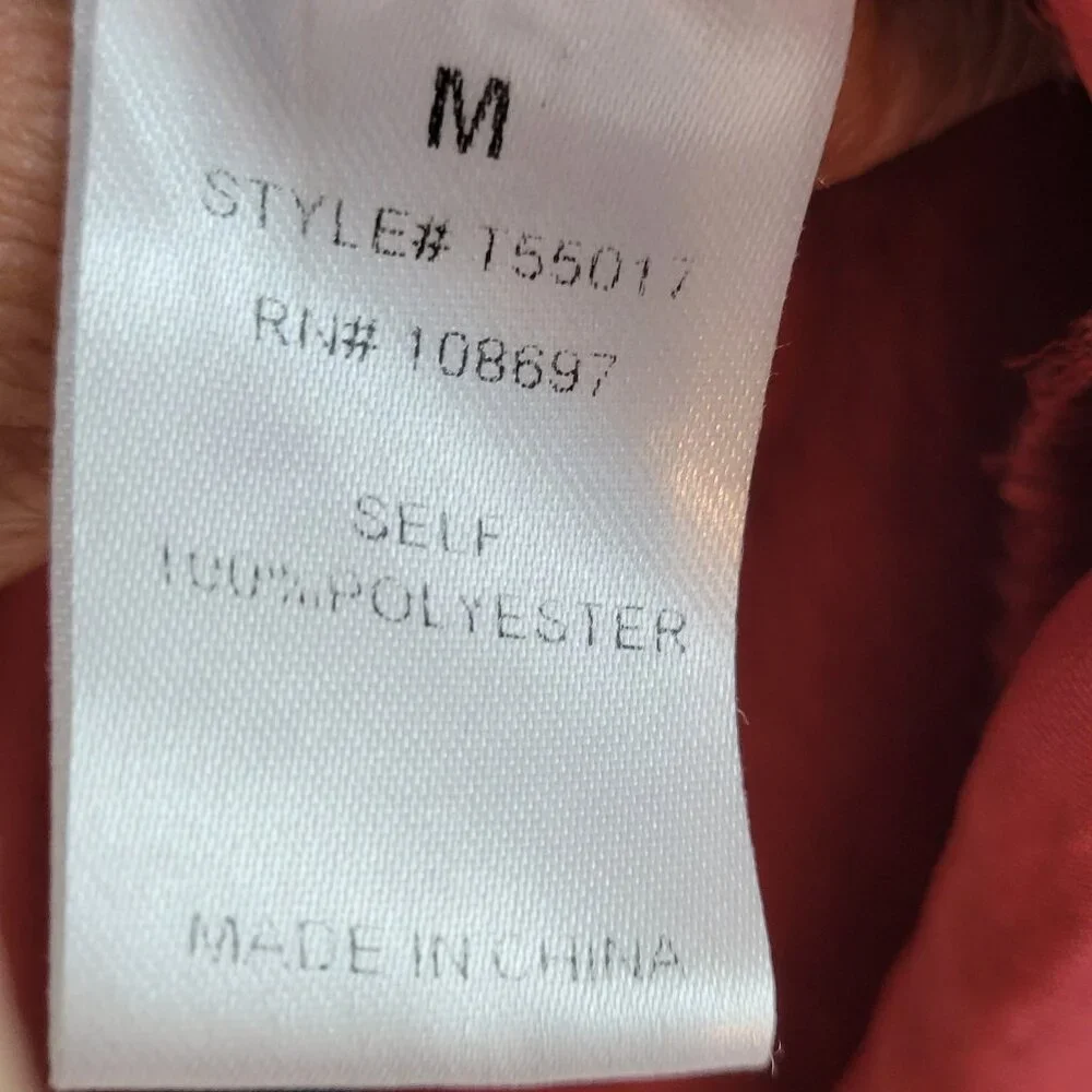 Alice Blue Stitch Fix Silky Rust Button Blouse Top - Picture 3 of 5